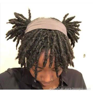 Shmily Wholesale 0.6cm Thickness 6 Inch to 24 inch 100% Human Hair Soft Afro Kinky Dreadlock Extensions for Man/Women